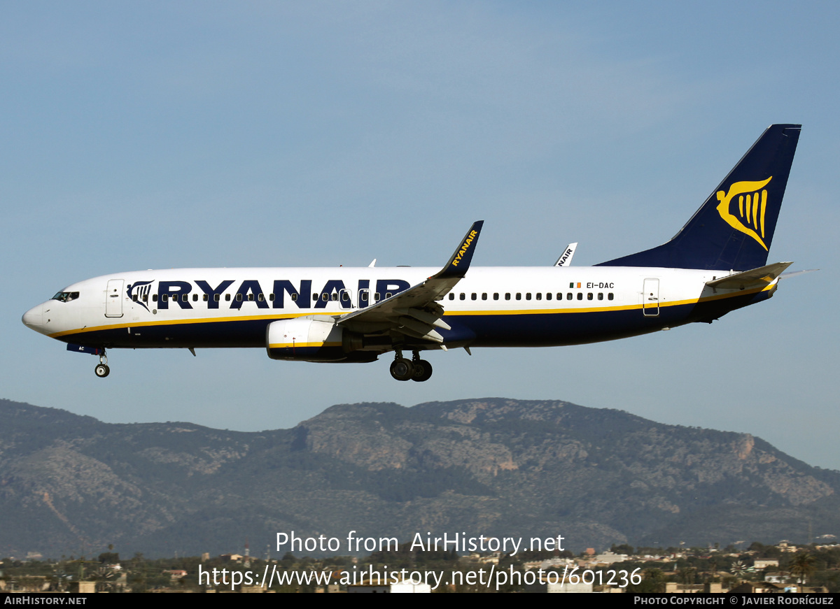 Aircraft Photo of EI-DAC | Boeing 737-8AS | Ryanair | AirHistory.net #601236