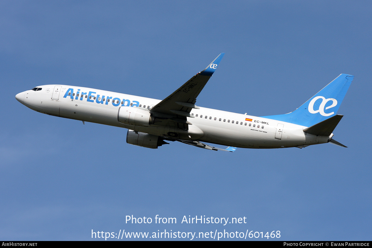 Aircraft Photo of EC-MKL | Boeing 737-85P | Air Europa | AirHistory.net #601468