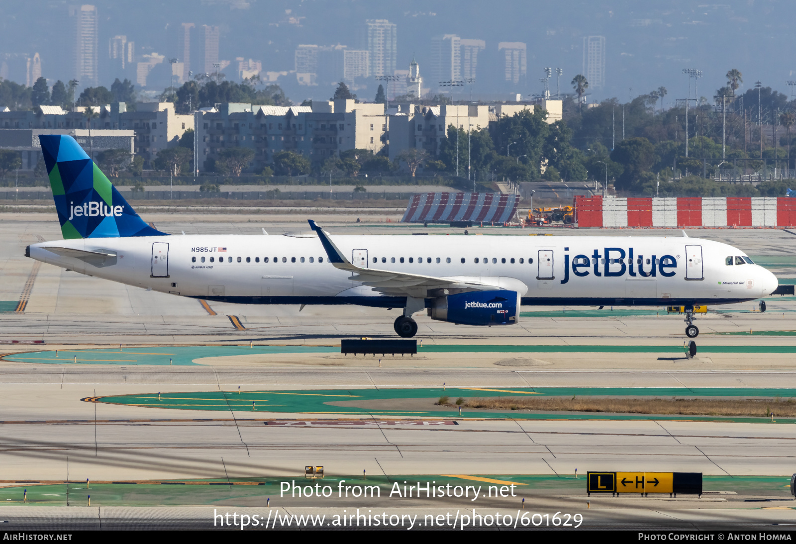 Aircraft Photo of N985JT | Airbus A321-231 | JetBlue Airways | AirHistory.net #601629