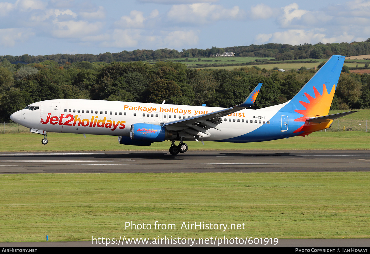 Aircraft Photo of G-JZHE | Boeing 737-8K2 | Jet2 Holidays | AirHistory.net #601919