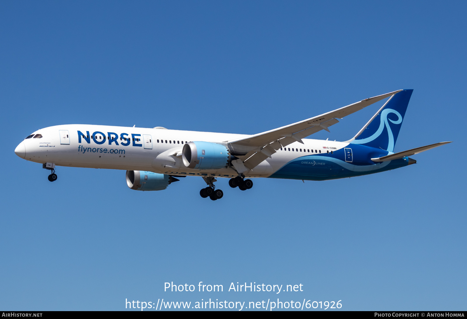 Aircraft Photo of G-CKWN | Boeing 787-9 Dreamliner | Norse Atlantic Airways | AirHistory.net #601926