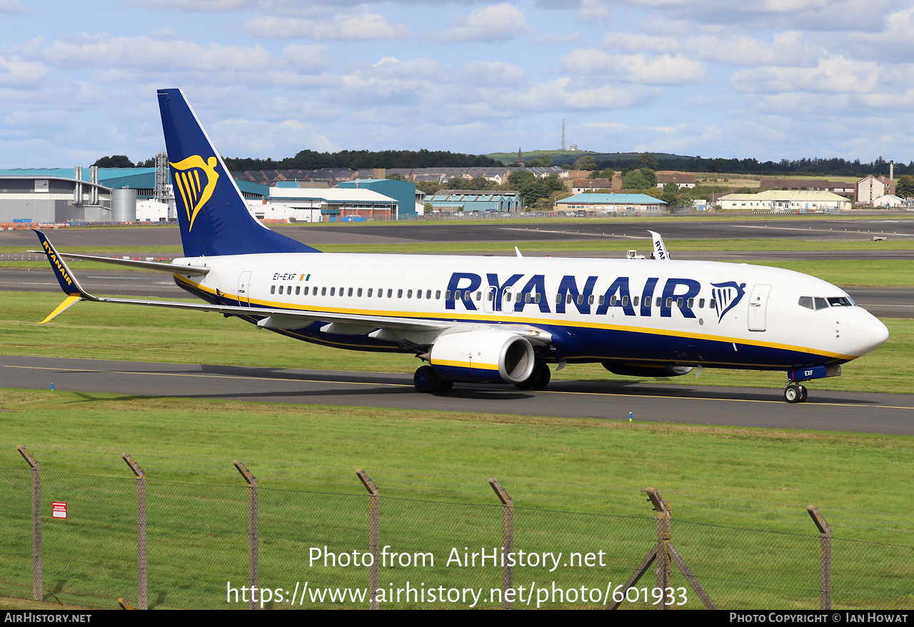 Aircraft Photo of EI-EXF | Boeing 737-8AS | Ryanair | AirHistory.net #601933