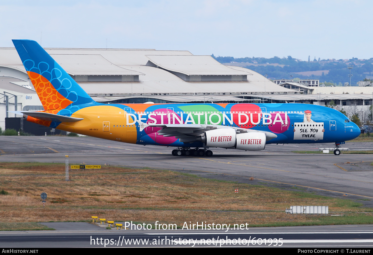 Aircraft Photo of A6-EEU | Airbus A380-861 | Emirates | AirHistory.net #601935