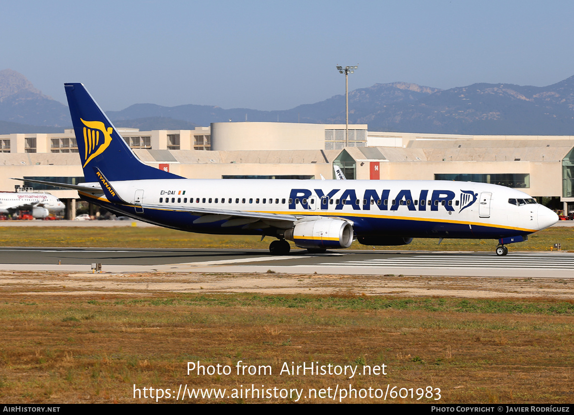 Aircraft Photo of EI-DAI | Boeing 737-8AS | Ryanair | AirHistory.net #601983