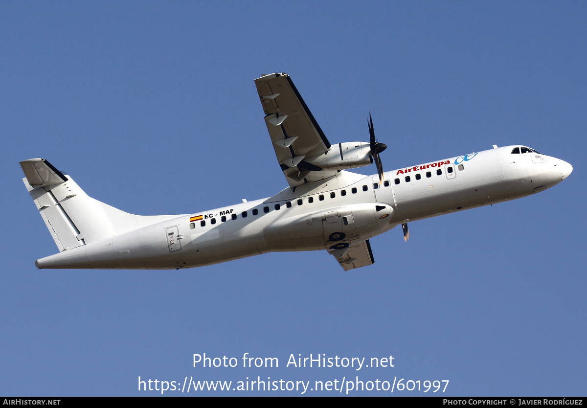 Aircraft Photo of EC-MAF | ATR ATR-72-500 (ATR-72-212A) | Air Europa | AirHistory.net #601997