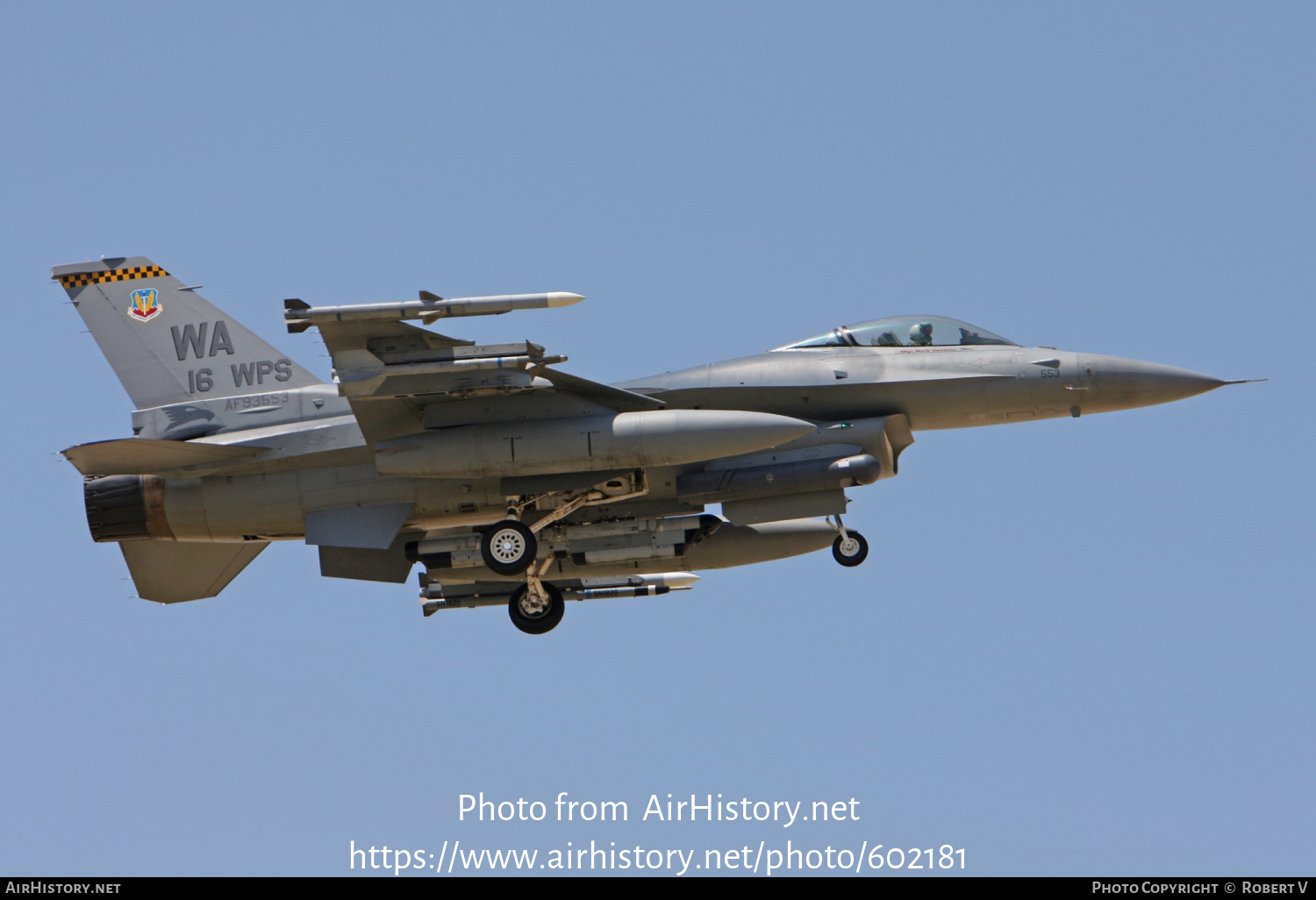 Aircraft Photo of 93-0553 / AF93553 | General Dynamics F-16CM Fighting Falcon | USA - Air Force | AirHistory.net #602181