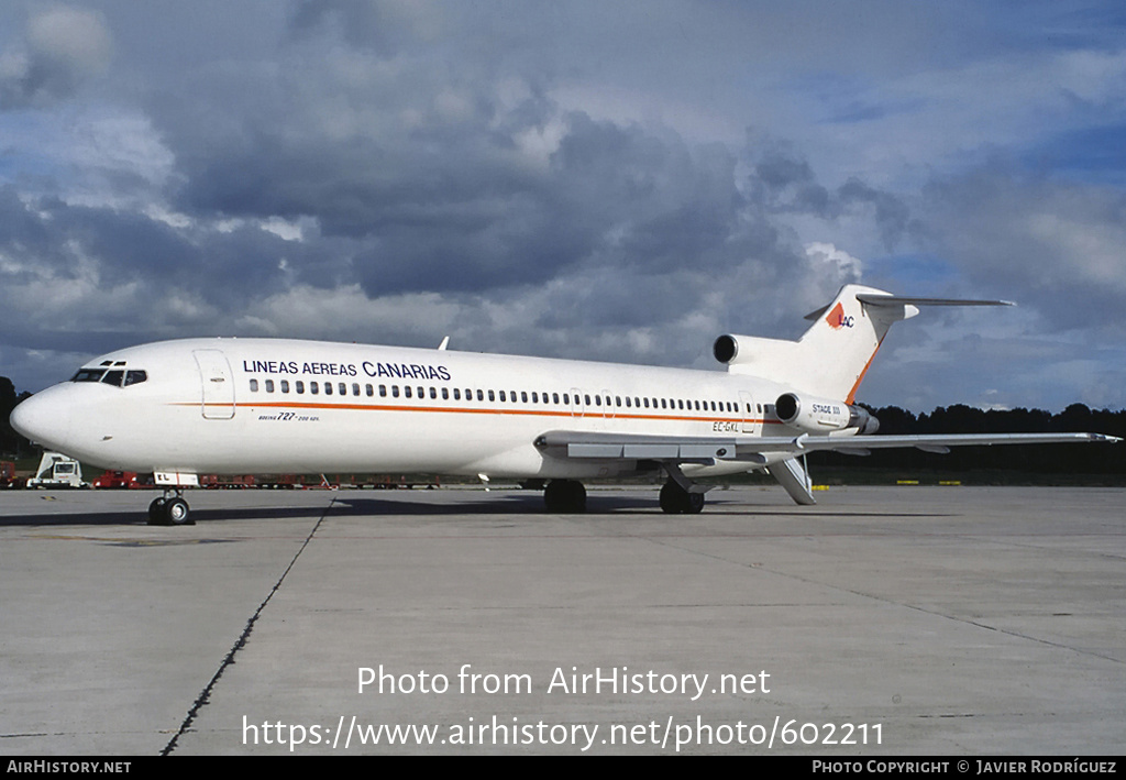 Aircraft Photo of EC-GKL | Boeing 727-2K5/Adv | Líneas Aéreas Canarias - LAC | AirHistory.net #602211