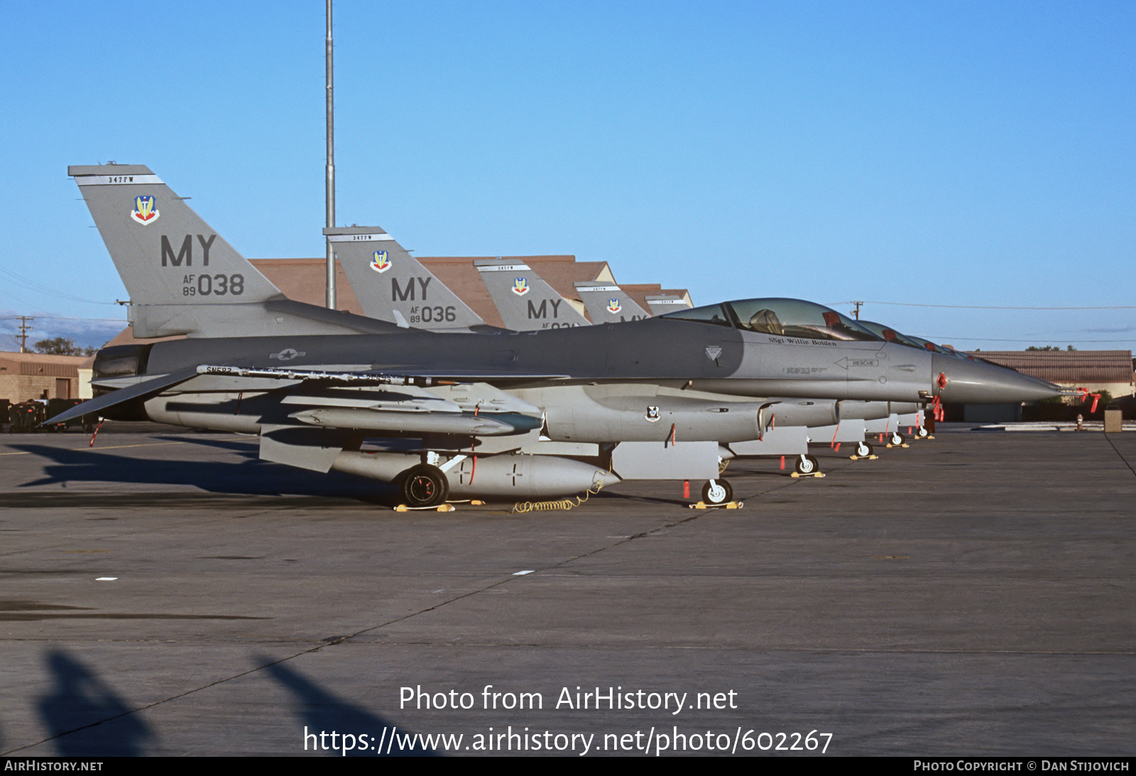 Aircraft Photo of 89-2038 / AF89-038 | General Dynamics F-16CG Fighting Falcon | USA - Air Force | AirHistory.net #602267