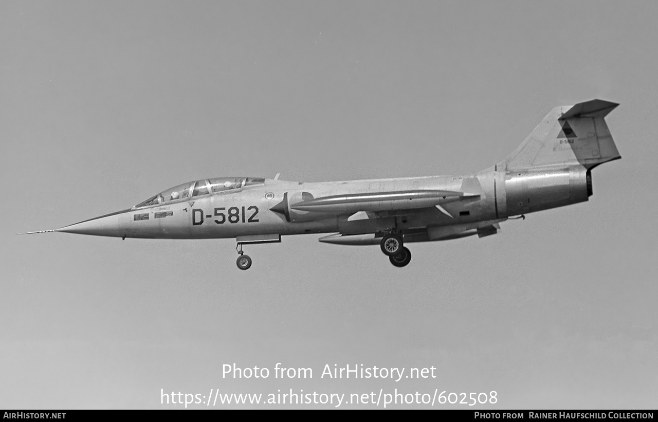 Aircraft Photo of D-5812 | Lockheed TF-104G Starfighter | Netherlands - Air Force | AirHistory.net #602508