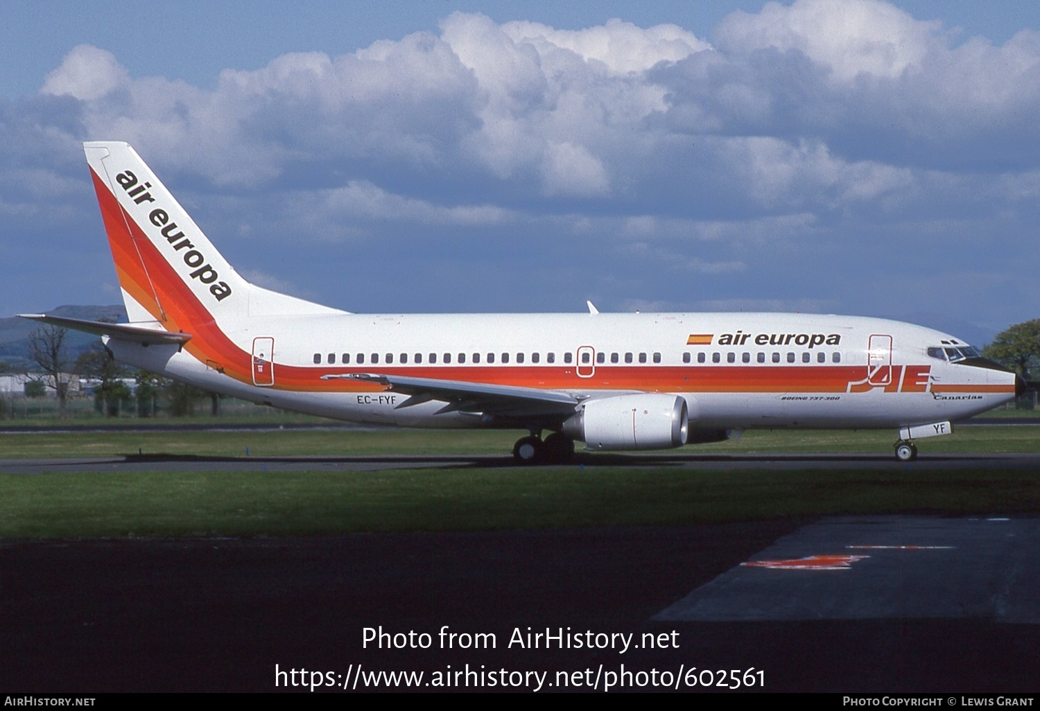 Aircraft Photo of EC-FYF | Boeing 737-3Q8 | Air Europa | AirHistory.net #602561