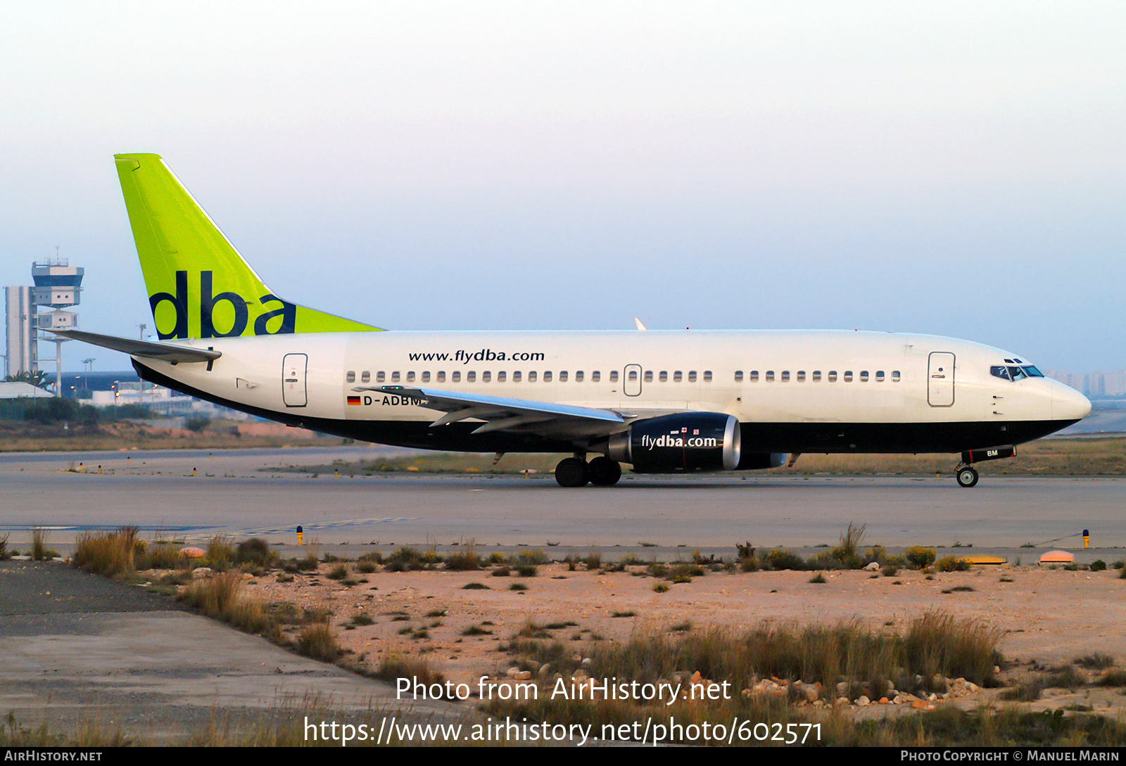 Aircraft Photo of D-ADBM | Boeing 737-31S | DBA - Deutsche BA | AirHistory.net #602571