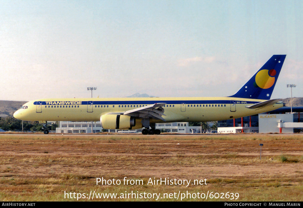 Aircraft Photo of SE-DUL | Boeing 757-2Y0 | Transwede Airways | AirHistory.net #602639