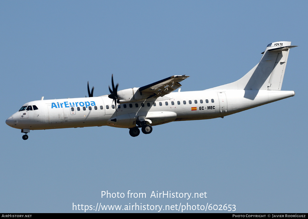 Aircraft Photo of EC-MEC | ATR ATR-72-500 (ATR-72-212A) | Air Europa | AirHistory.net #602653