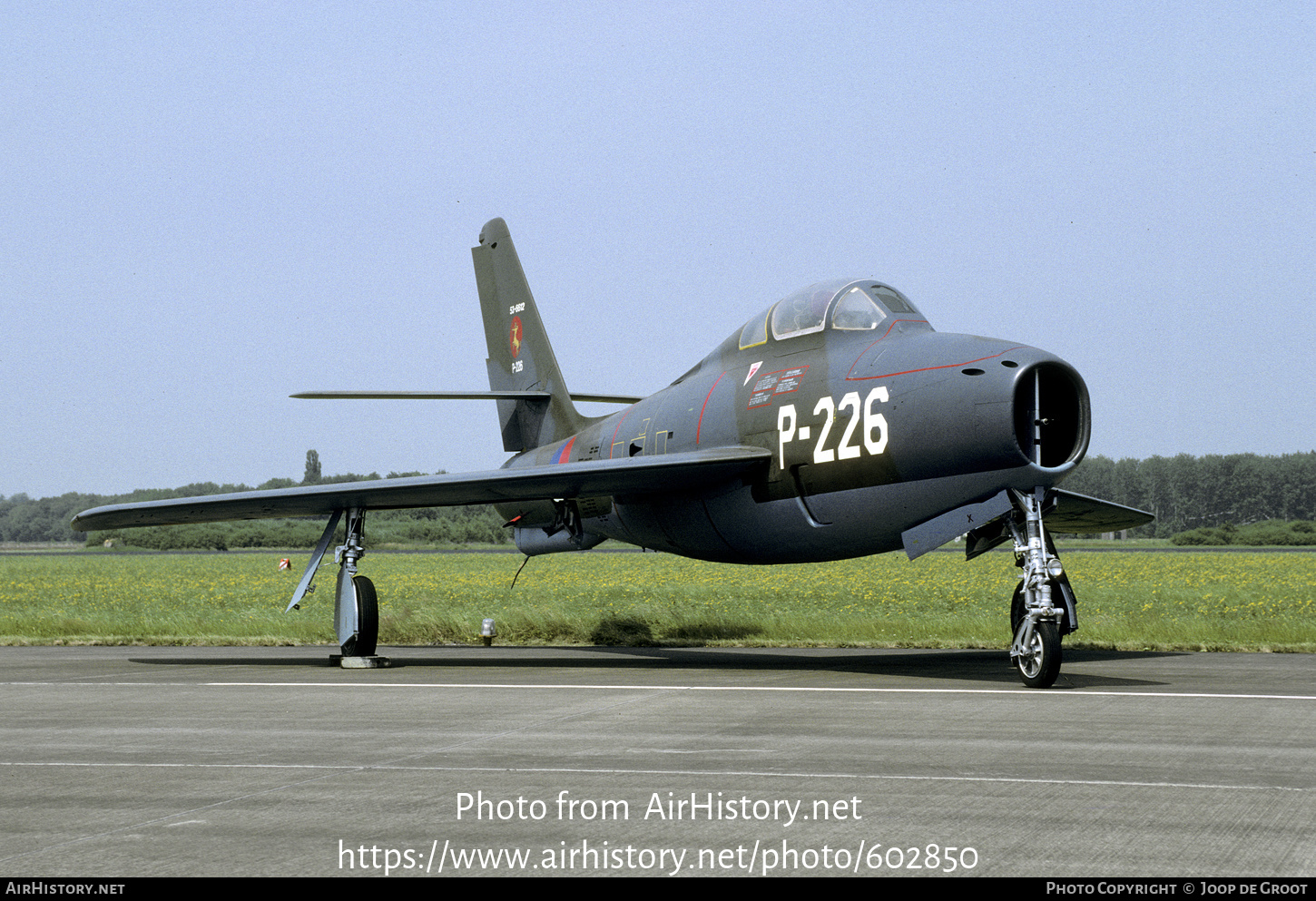 Aircraft Photo of P-226 | Republic F-84F Thunderstreak | Netherlands - Air Force | AirHistory.net #602850