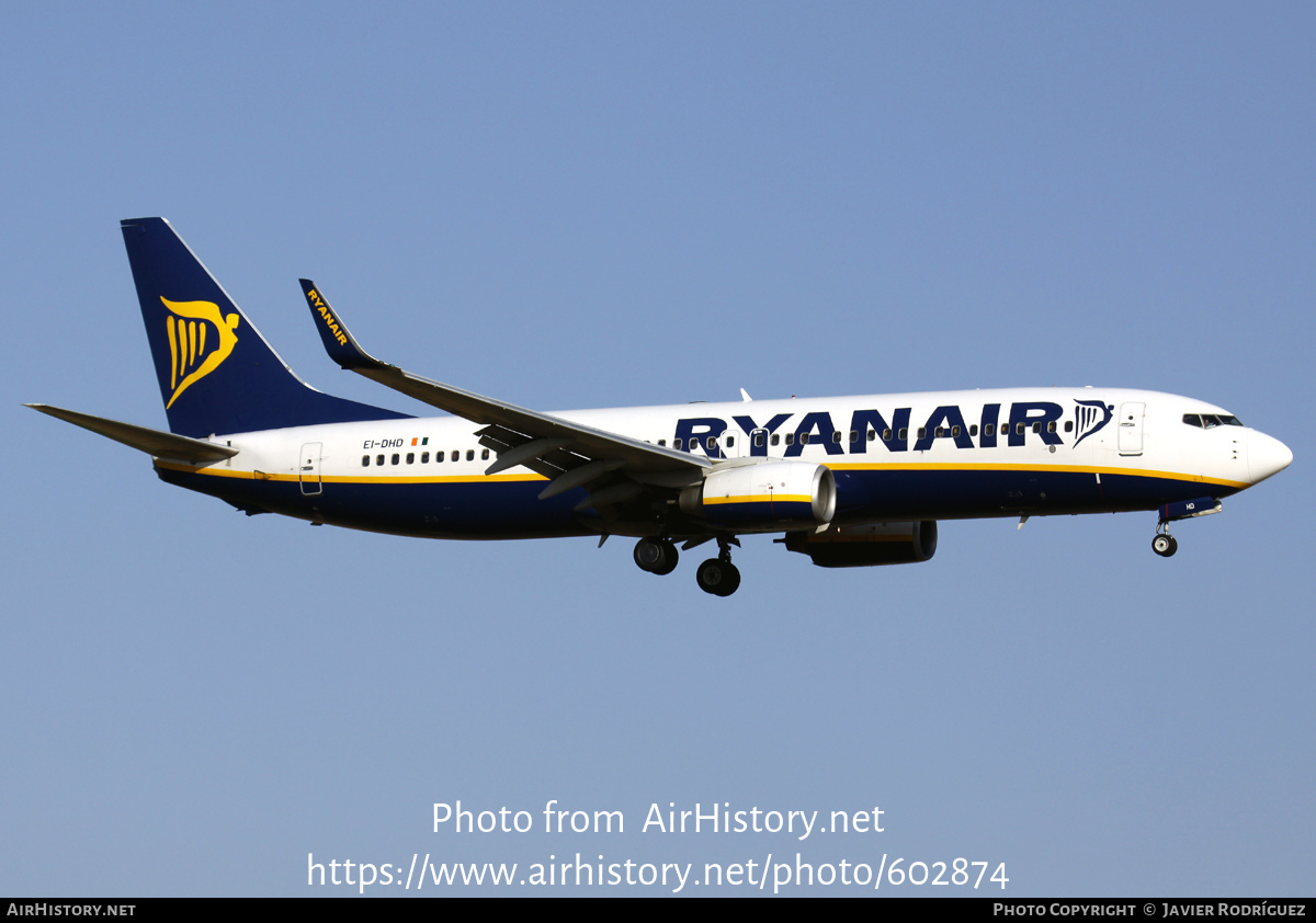 Aircraft Photo of EI-DHD | Boeing 737-8AS | Ryanair | AirHistory.net #602874