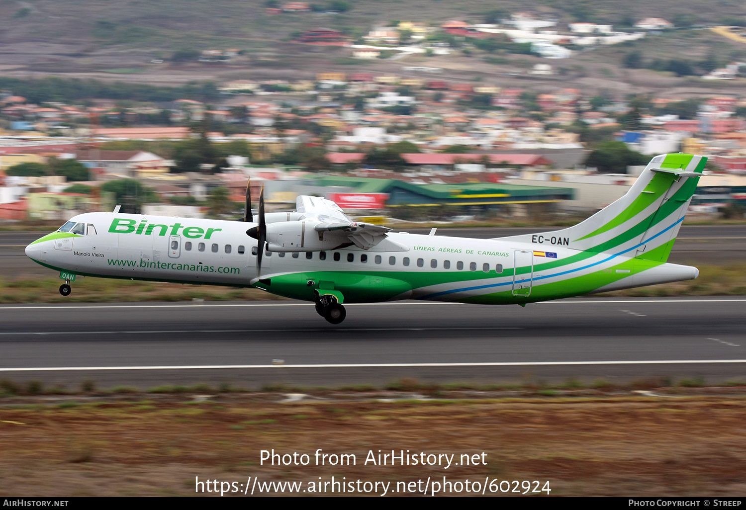 Aircraft Photo of EC-OAN | ATR ATR-72-600 (ATR-72-212A) | Binter Canarias | AirHistory.net #602924