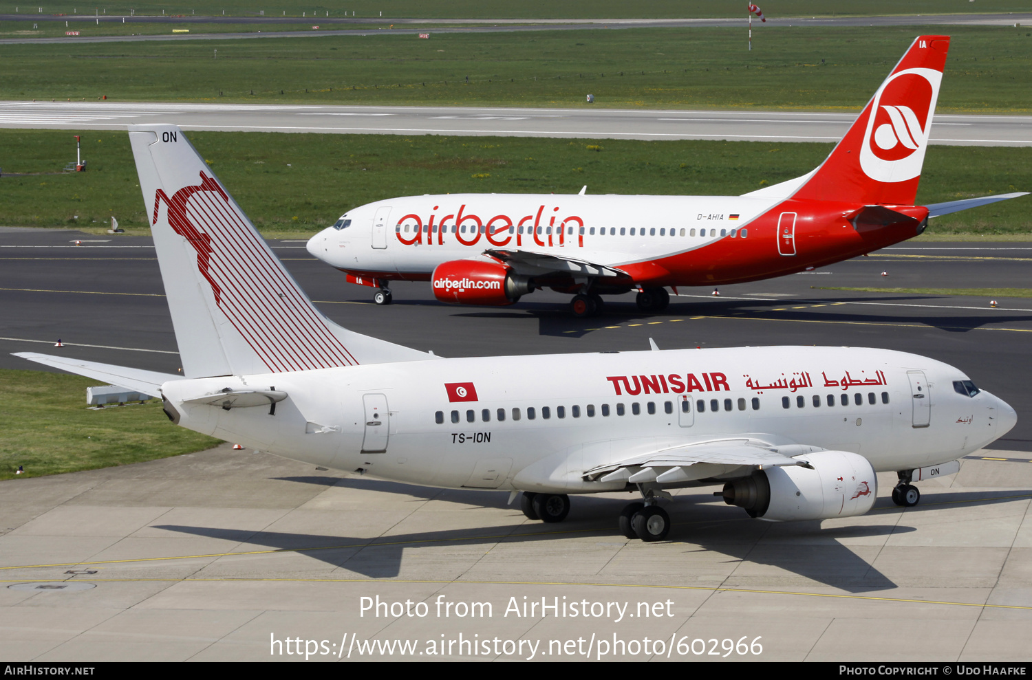 Aircraft Photo of TS-ION | Boeing 737-6H3 | Tunisair | AirHistory.net #602966