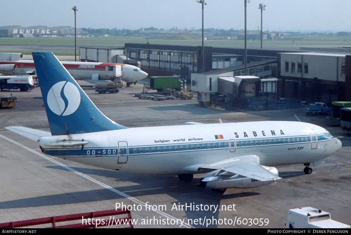 Aircraft Photo of OO-SDO | Boeing 737-229/Adv | Sabena | AirHistory.net #603059