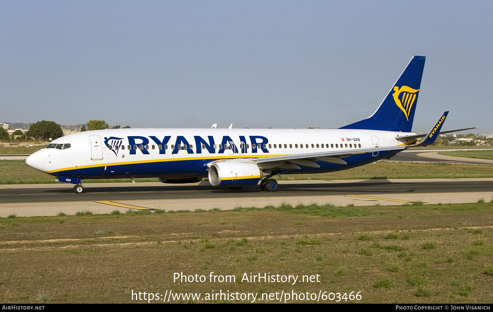 Aircraft Photo of 9H-QAB | Boeing 737-800 | Ryanair | AirHistory.net #603466