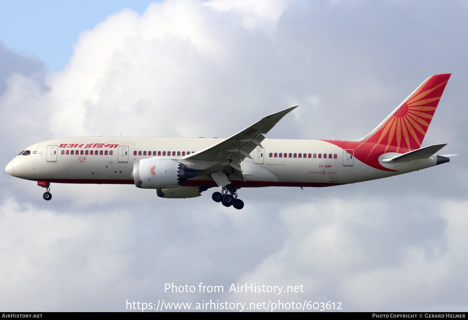 Aircraft Photo of VT-ANR | Boeing 787-8 Dreamliner | Air India | AirHistory.net #603612