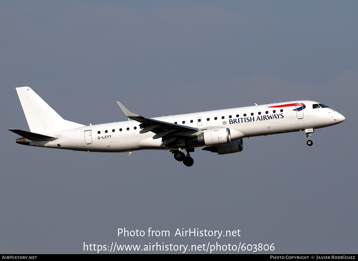 Aircraft Photo of G-LCYY | Embraer 190SR (ERJ-190-100SR) | British Airways | AirHistory.net #603806