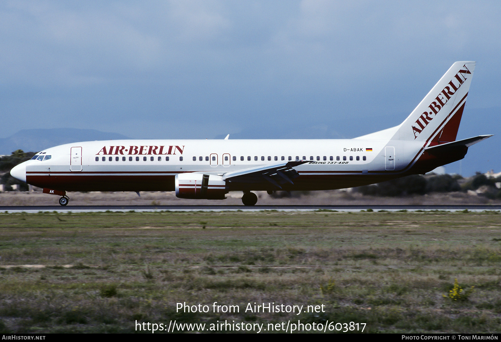 Aircraft Photo of D-ABAK | Boeing 737-46J | Air Berlin | AirHistory.net #603817