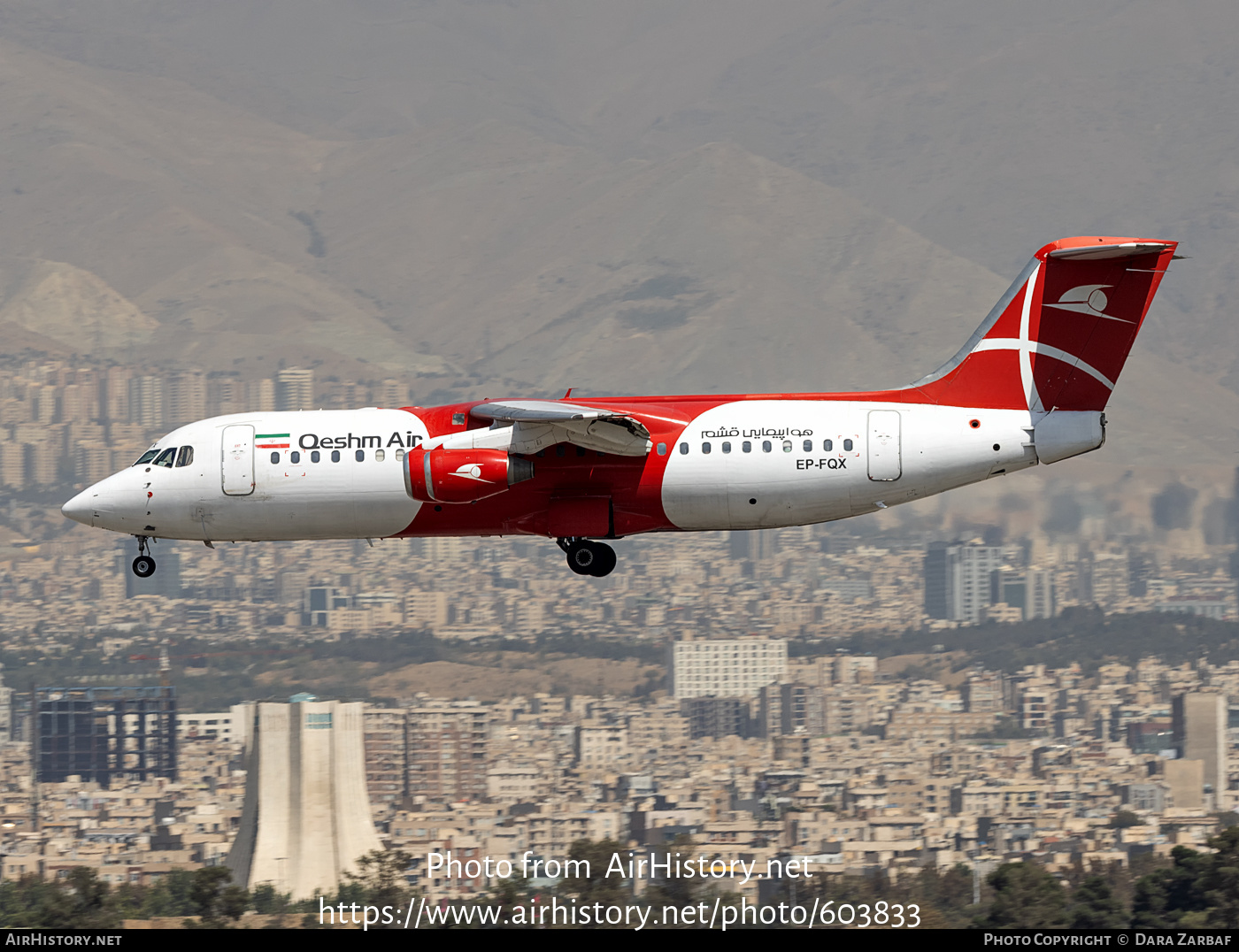 Aircraft Photo of EP-FQX | BAE Systems Avro 146-RJ100 | Qeshm Air | AirHistory.net #603833