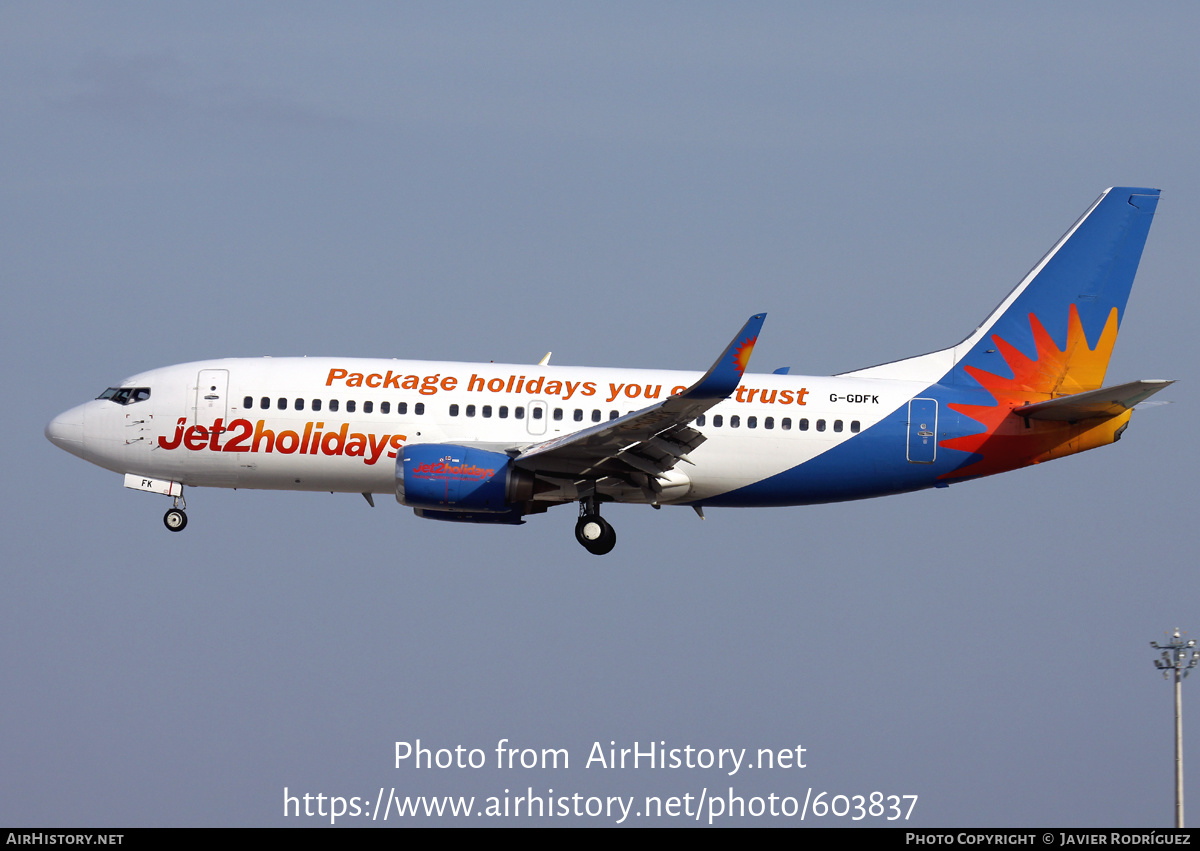 Aircraft Photo of G-GDFK | Boeing 737-36N | Jet2 Holidays | AirHistory.net #603837