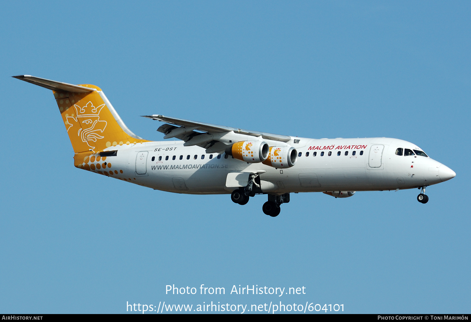 Aircraft Photo of SE-DST | British Aerospace Avro 146-RJ100 | Malmö Aviation | AirHistory.net #604101