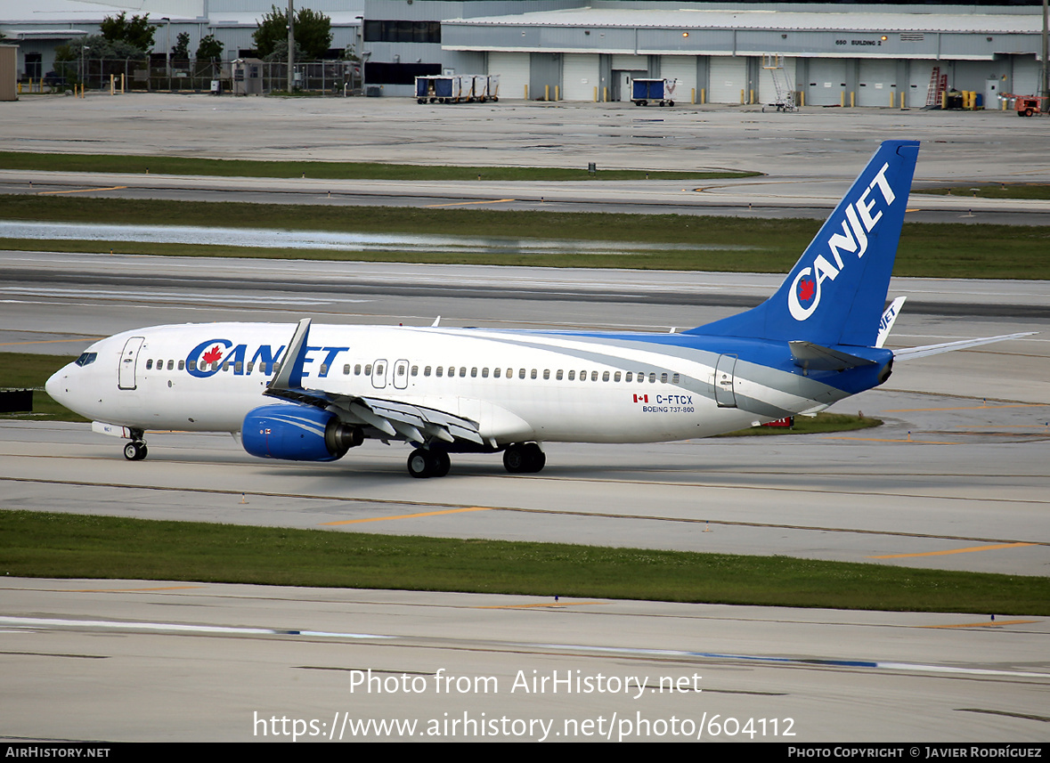 Aircraft Photo of C-FTCX | Boeing 737-8AS | CanJet Airlines | AirHistory.net #604112