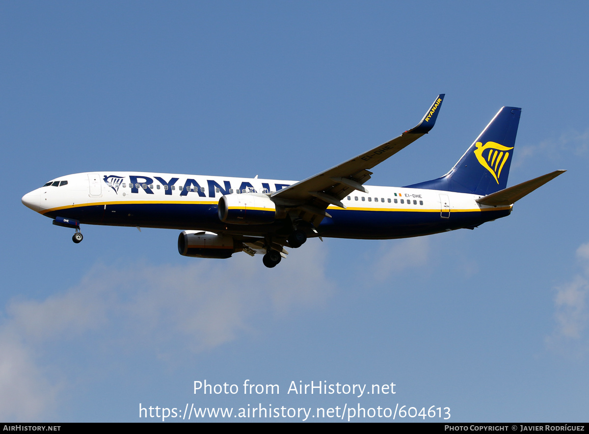 Aircraft Photo of EI-DHE | Boeing 737-8AS | Ryanair | AirHistory.net #604613