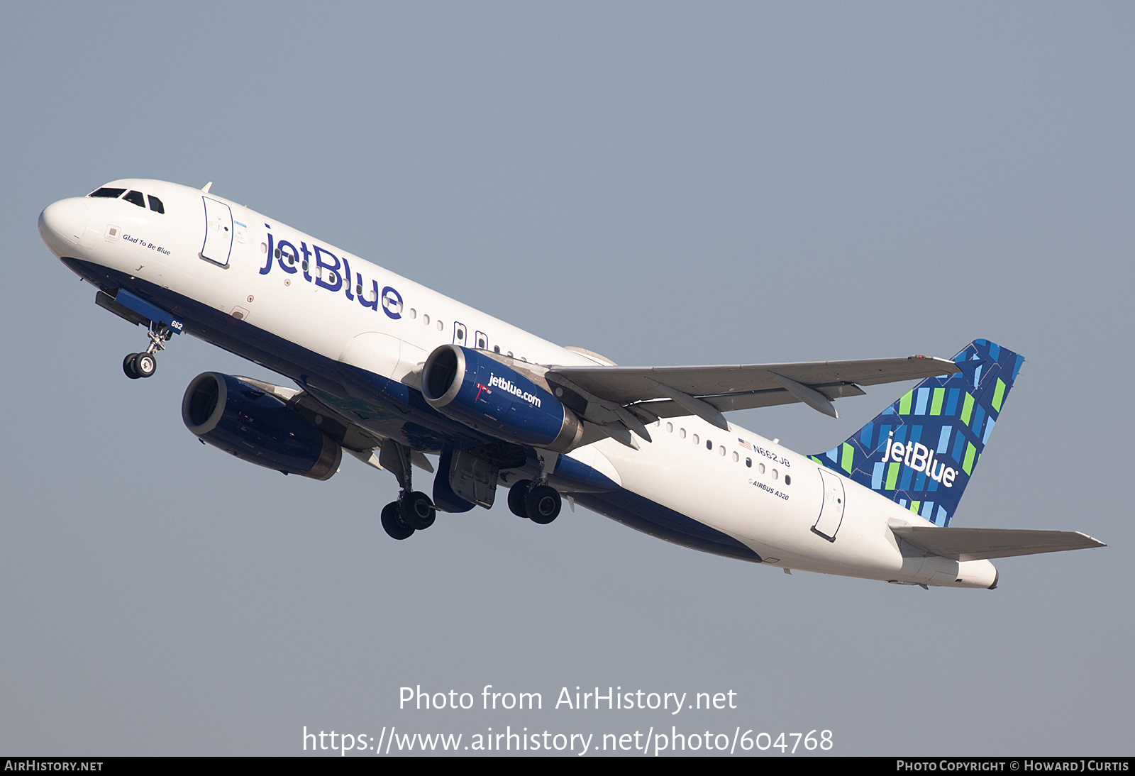 Aircraft Photo of N662JB | Airbus A320-232 | JetBlue Airways | AirHistory.net #604768