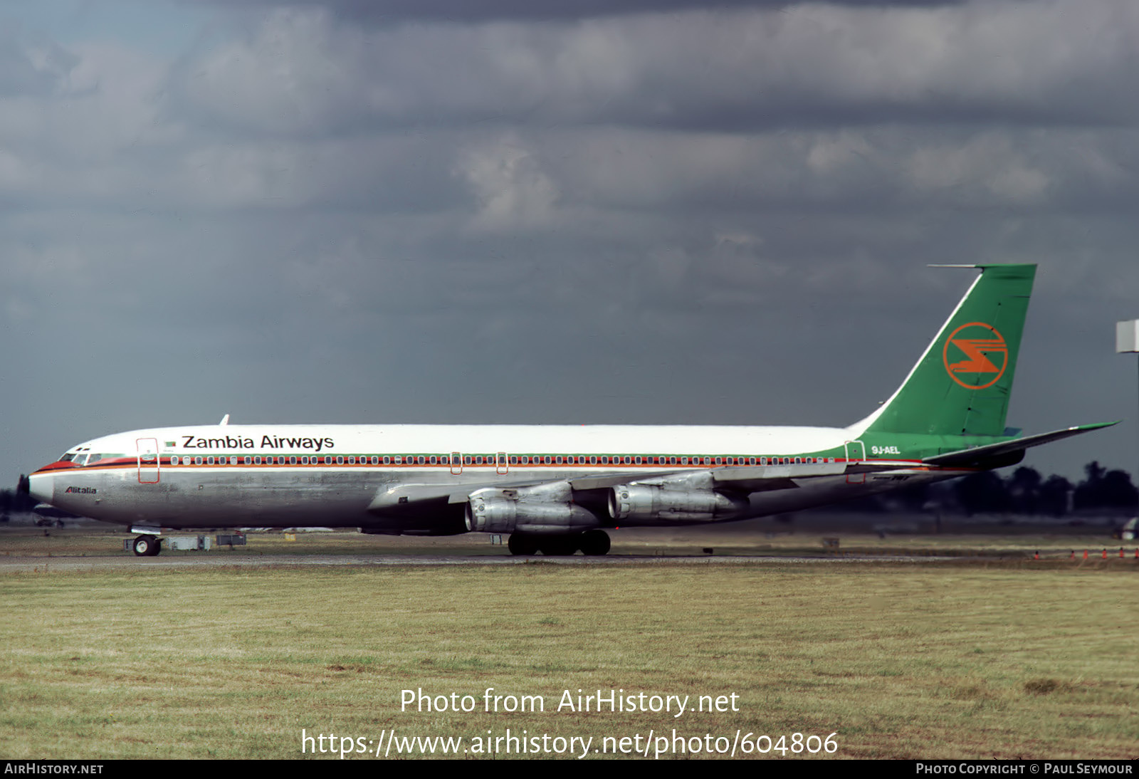 Aircraft Photo of 9J-AEL | Boeing 707-338C | Zambia Airways | AirHistory.net #604806