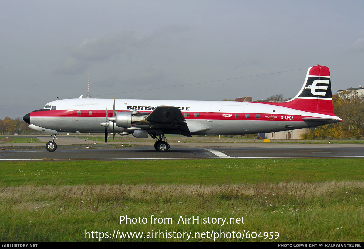 Aircraft Photo of G-APSA | Douglas DC-6A(C) | British Eagle International Airlines | AirHistory.net #604959