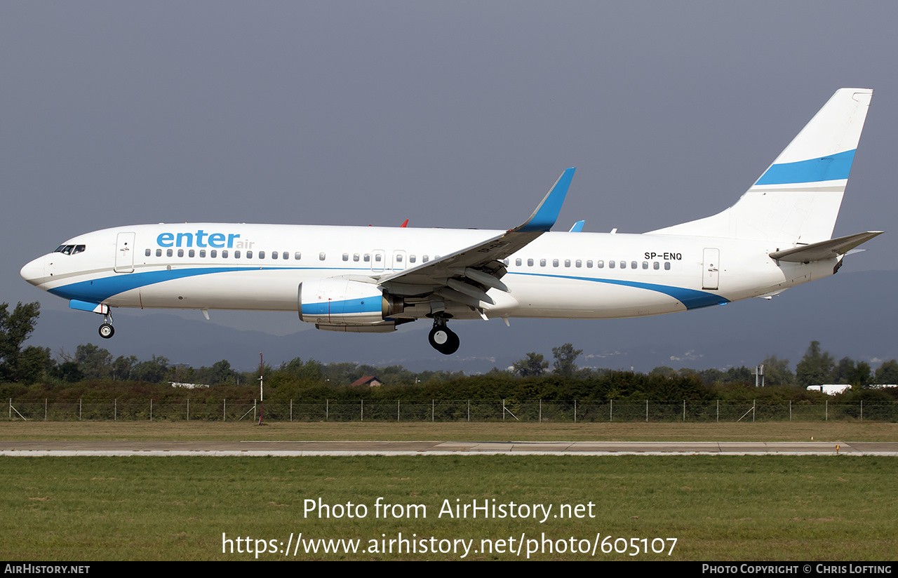 Aircraft Photo of SP-ENQ | Boeing 737-85R | Enter Air | AirHistory.net #605107