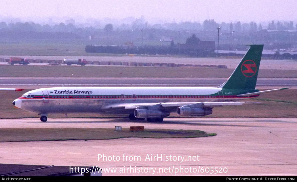 Aircraft Photo of 9J-ADY | Boeing 707-349C | Zambia Airways | AirHistory.net #605520