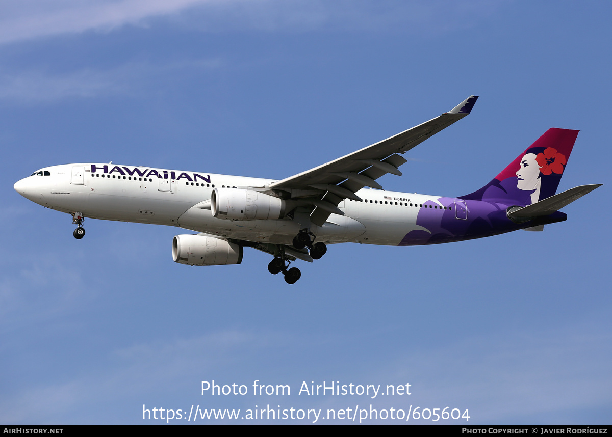 Aircraft Photo of N381HA | Airbus A330-243 | Hawaiian Airlines | AirHistory.net #605604