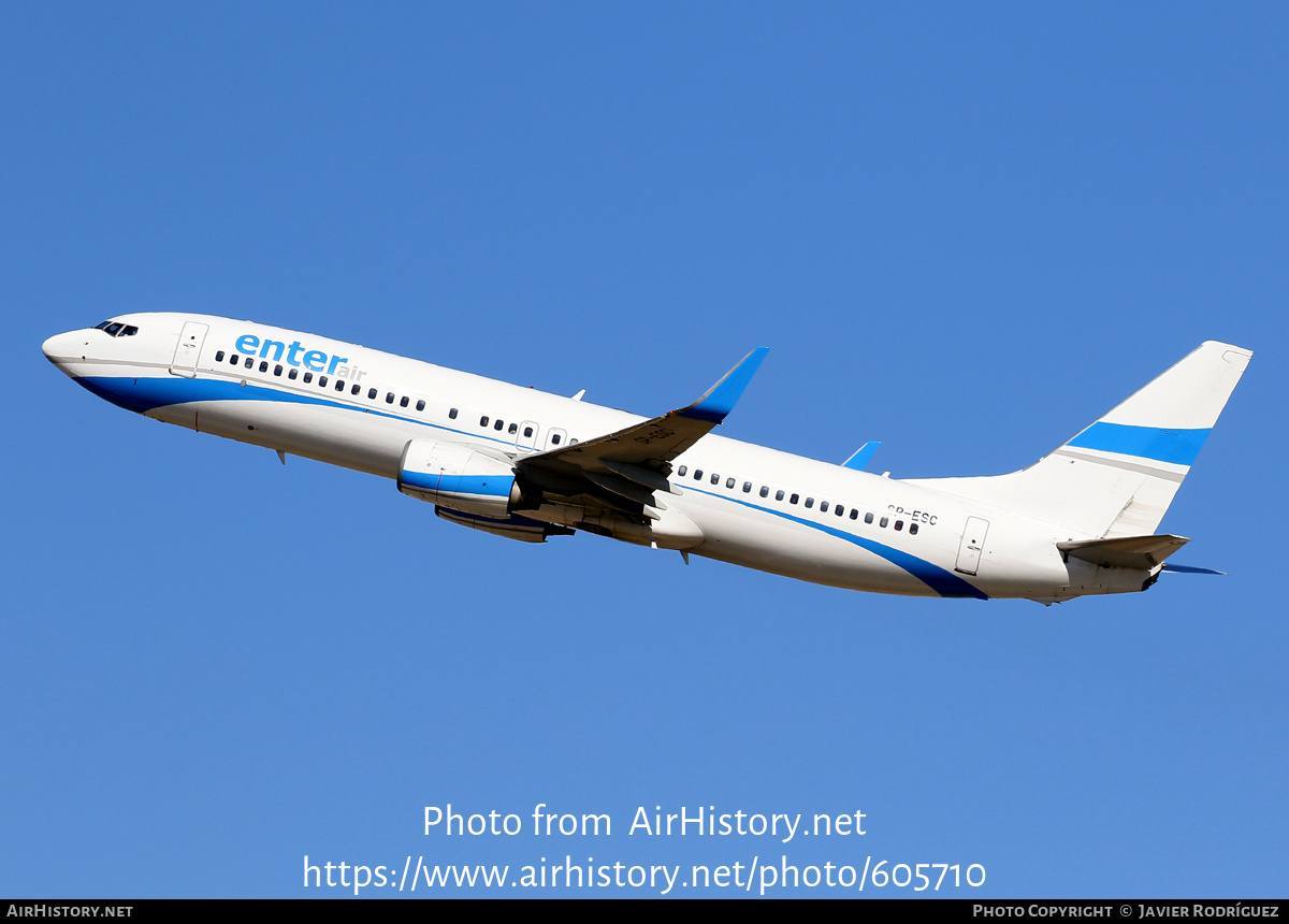 Aircraft Photo of SP-ESC | Boeing 737-8AS | Enter Air | AirHistory.net #605710