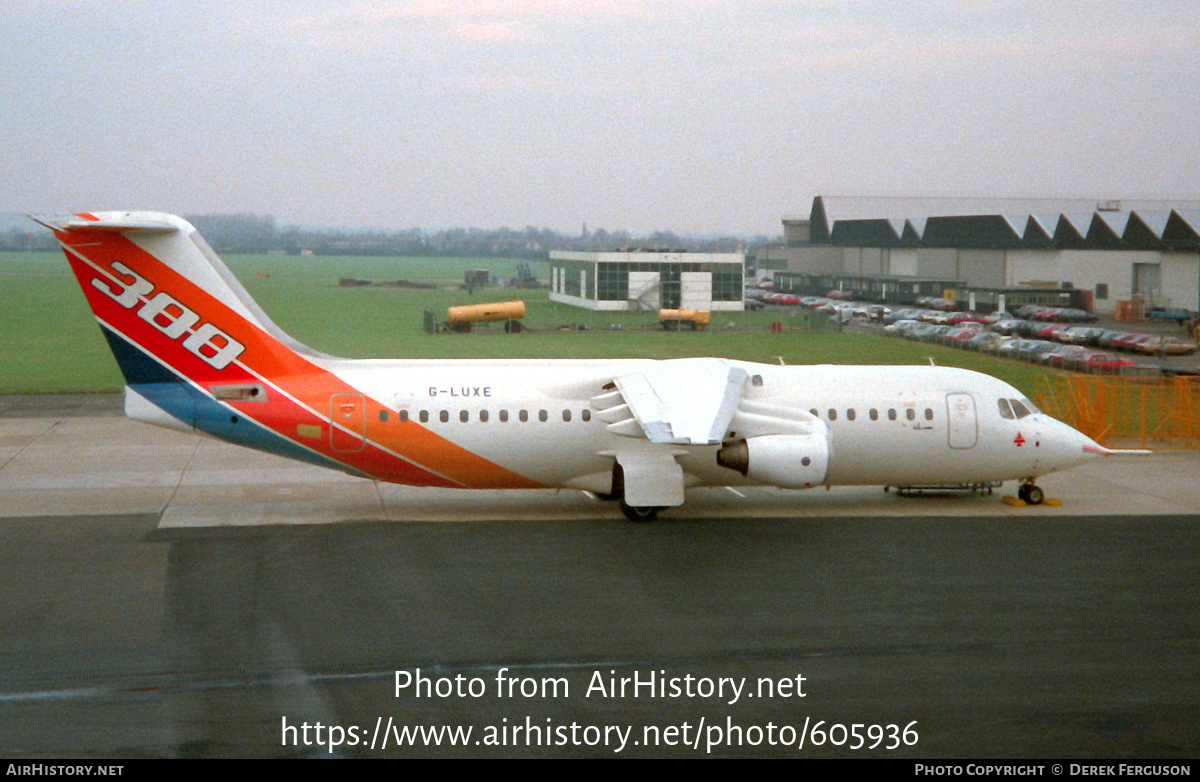 Aircraft Photo of G-LUXE | British Aerospace BAe-146-300 | British Aerospace | AirHistory.net #605936