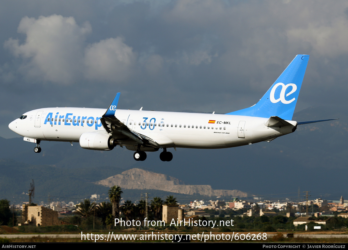 Aircraft Photo of EC-MKL | Boeing 737-85P | Air Europa | AirHistory.net #606268