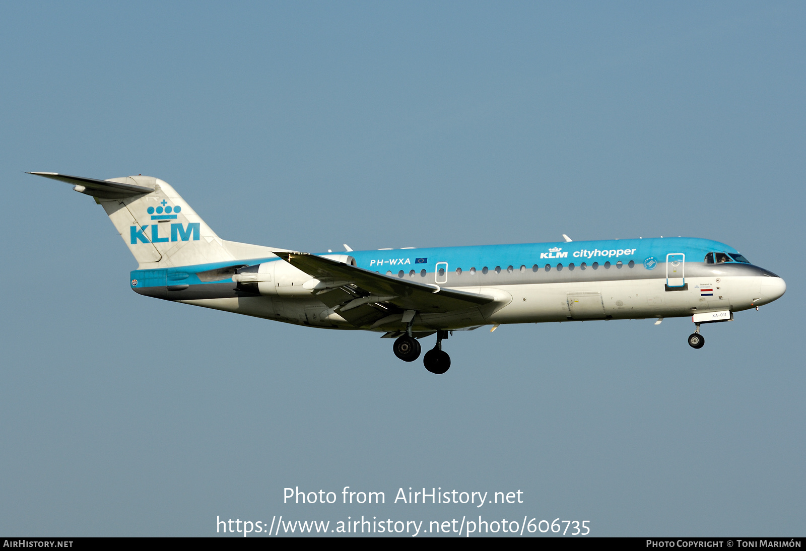 Aircraft Photo of PH-WXA | Fokker 70 (F28-0070) | KLM Cityhopper | AirHistory.net #606735