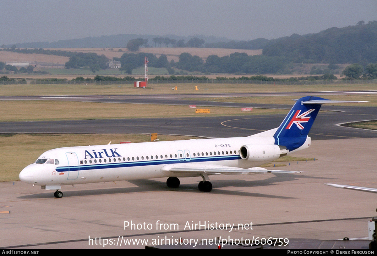 Aircraft Photo of G-UKFE | Fokker 100 (F28-0100) | Air UK | AirHistory.net #606759