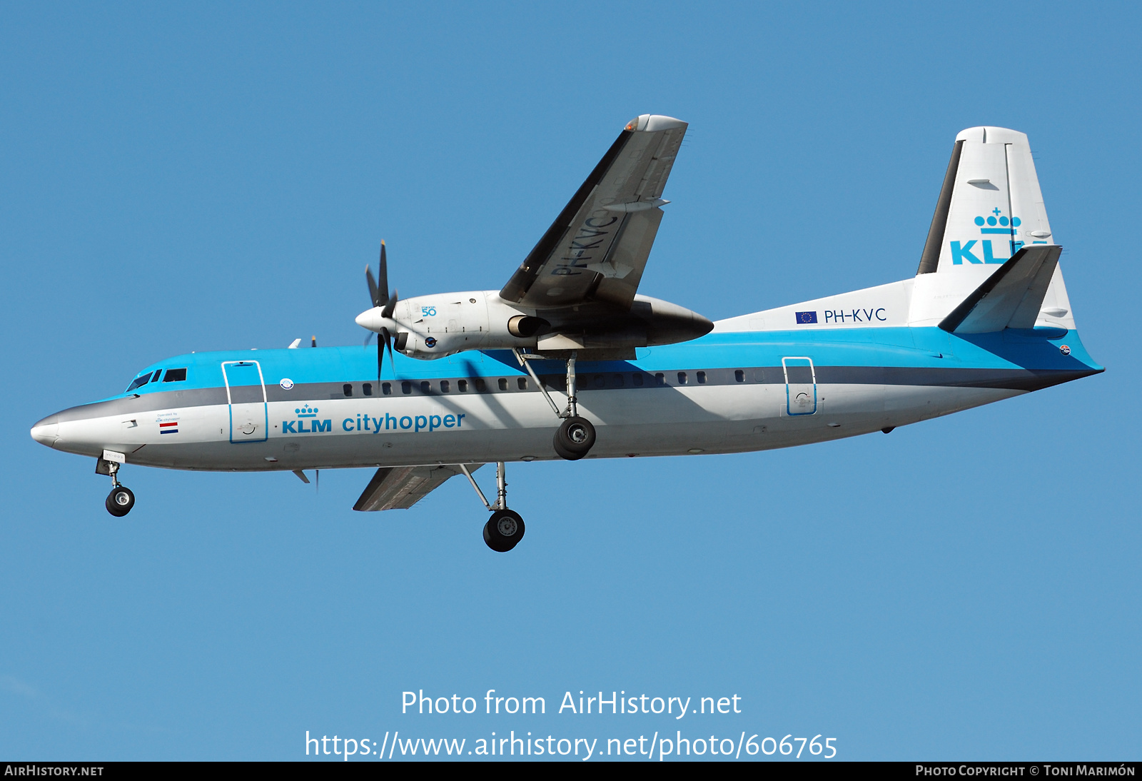 Aircraft Photo of PH-KVC | Fokker 50 | KLM Cityhopper | AirHistory.net #606765