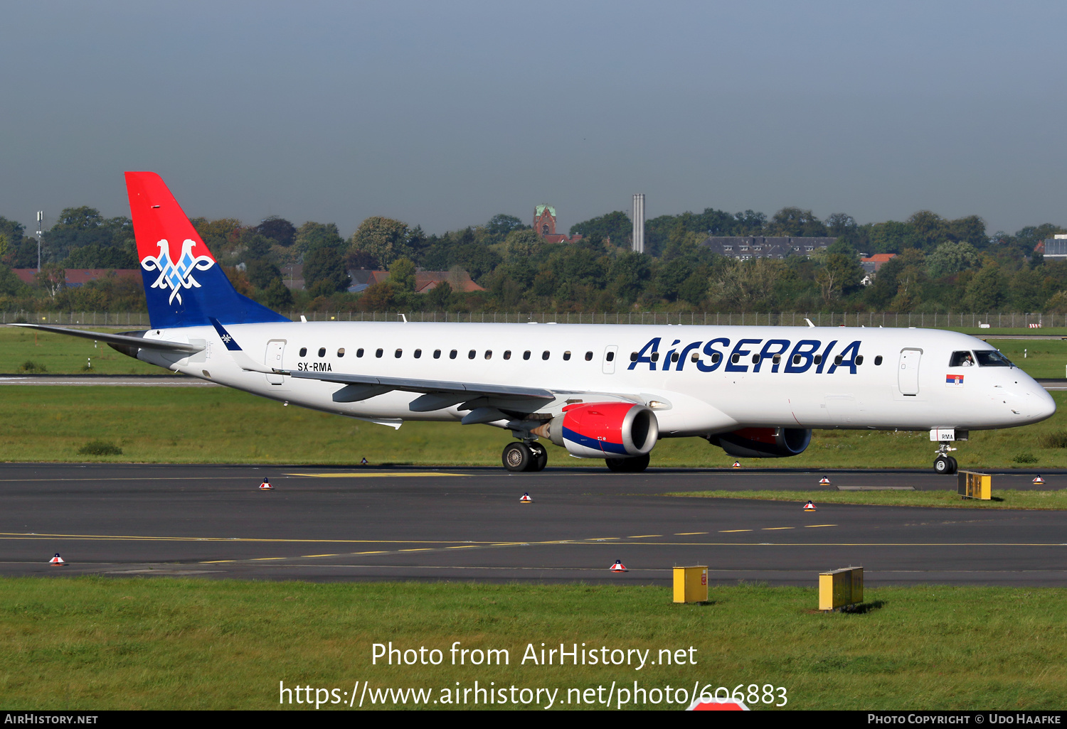 Aircraft Photo of SX-RMA | Embraer 195AR (ERJ-190-200IGW) | Air Serbia | AirHistory.net #606883