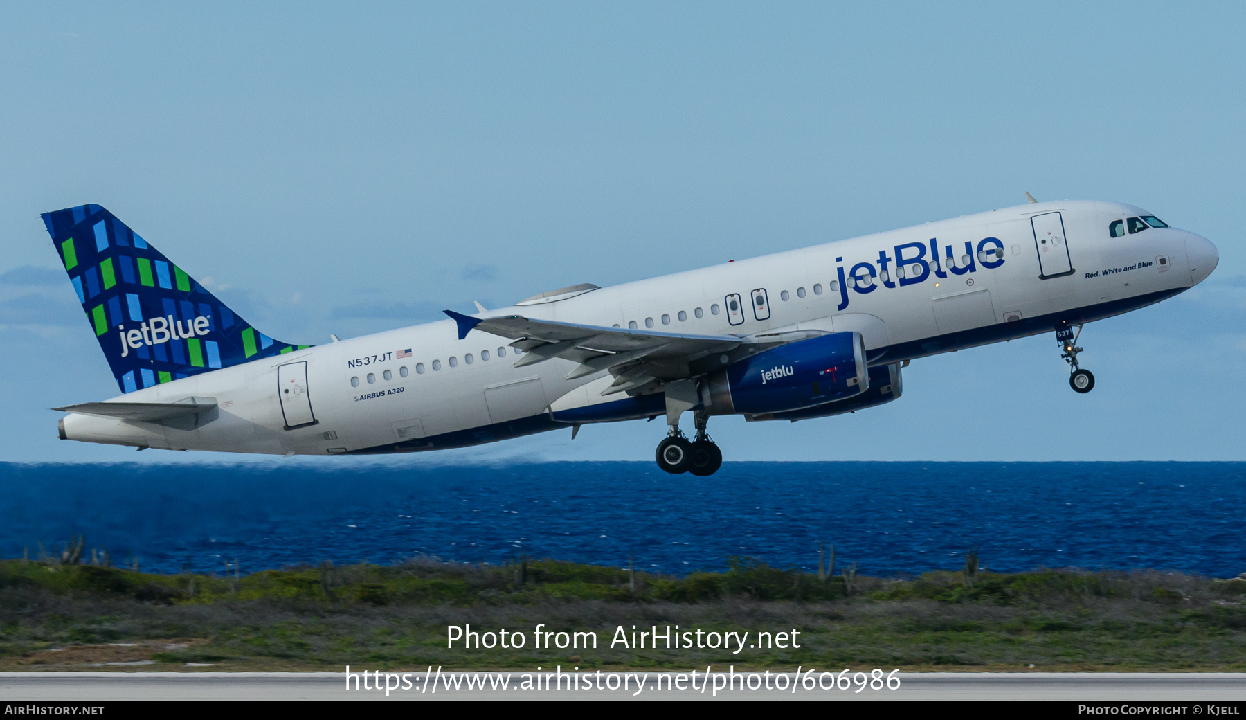 Aircraft Photo of N537JT | Airbus A320-232 | JetBlue Airways | AirHistory.net #606986