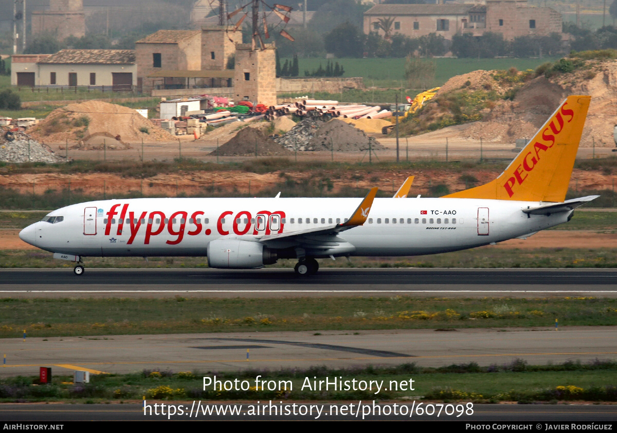 Aircraft Photo of TC-AAO | Boeing 737-86N | Pegasus Airlines | AirHistory.net #607098