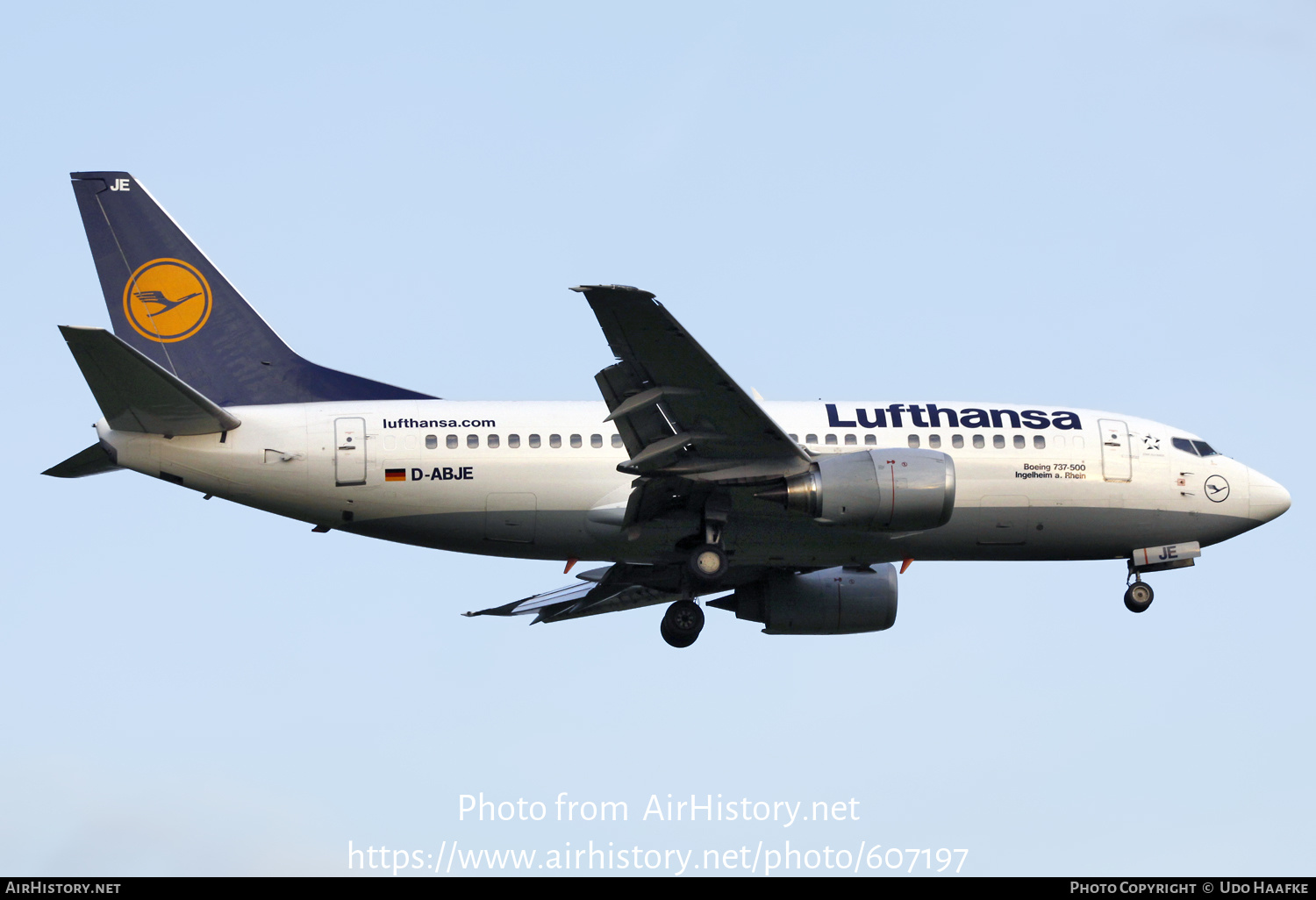 Aircraft Photo of D-ABJE | Boeing 737-530 | Lufthansa | AirHistory.net #607197