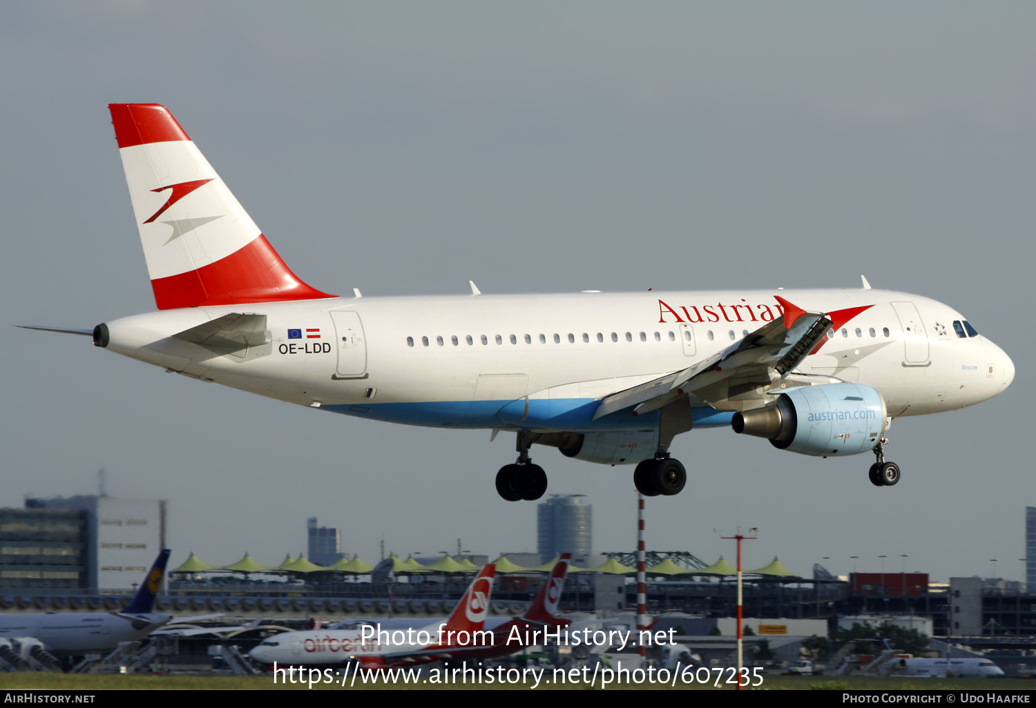 Aircraft Photo of OE-LDD | Airbus A319-112 | Austrian Airlines | AirHistory.net #607235