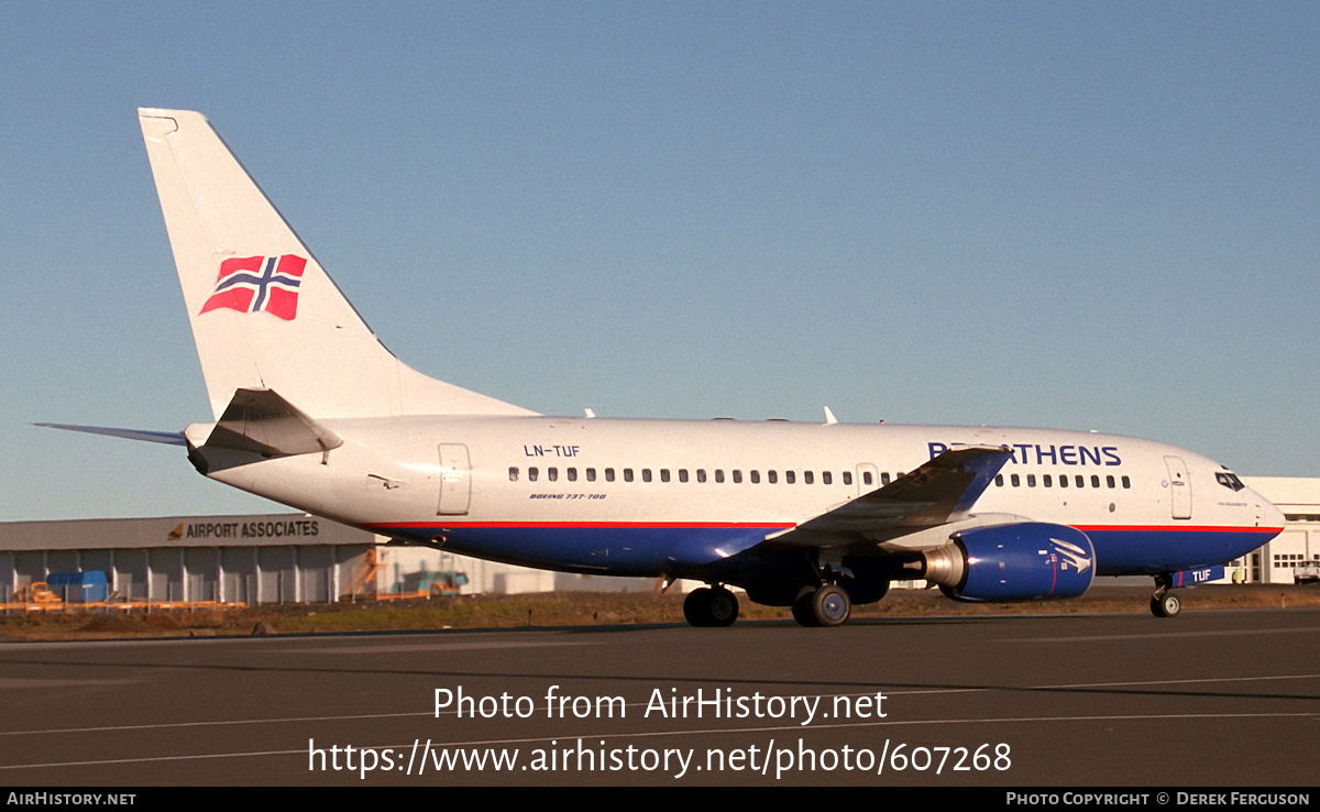 Aircraft Photo of LN-TUF | Boeing 737-705 | Braathens | AirHistory.net #607268