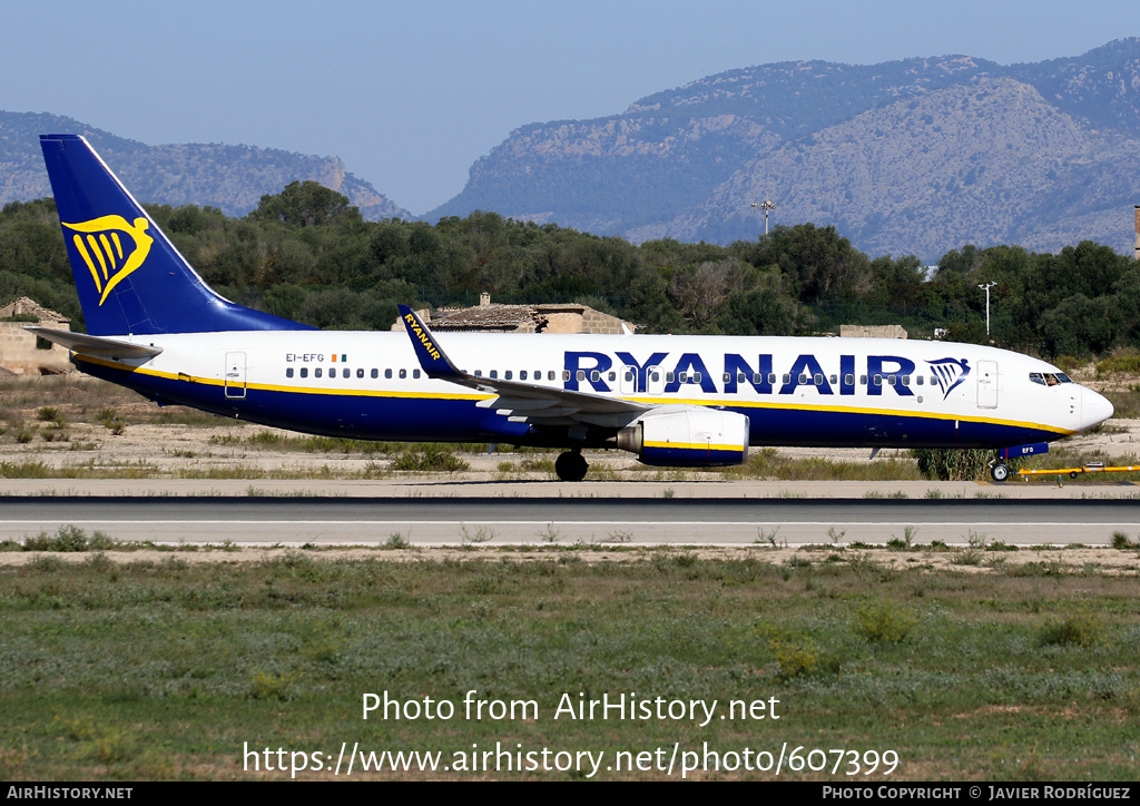 Aircraft Photo of EI-EFG | Boeing 737-8AS | Ryanair | AirHistory.net #607399